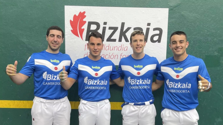 Finalerdietarako txartela eskuratu duen Ganekogorta taldea.