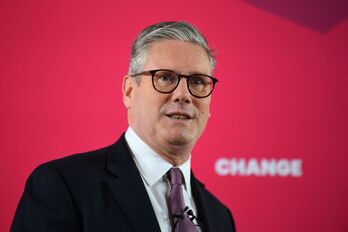 Keir Starmer, candidato laborista, durante un acto el pasado viernes en Glasgow.