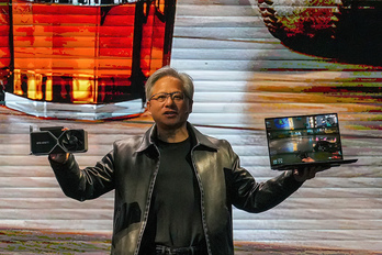Jensen Huang en la presentación que ha llevado a cabo en Taipei.