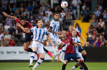 Imagen de la final de la Euskal Herria Txapela que disputaron Real y Osasuna en Irun el pasado verano.