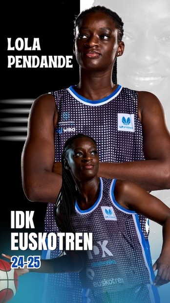 Foto de bienvenida de IDK Euskotren de la pívot Lola Pendande.
