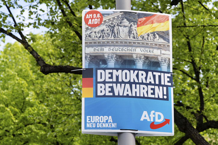 Un cartel electoral del partido ultraderechista AfD.