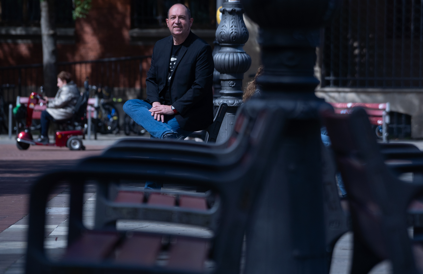 Barrena, en la plaza San Francisco de Iruñea. (Jagoba MANTEROLA / FOKU)