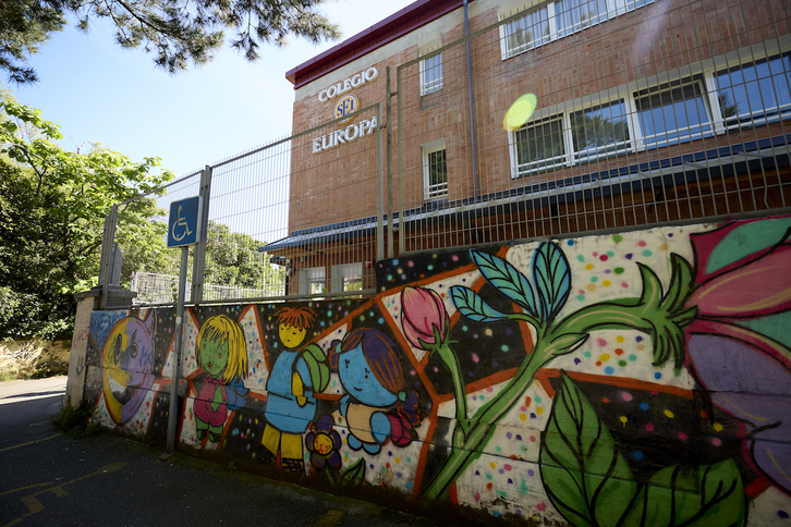 Colegio Europa de Getxo, donde estudian las niñas que han denunciado al docente.