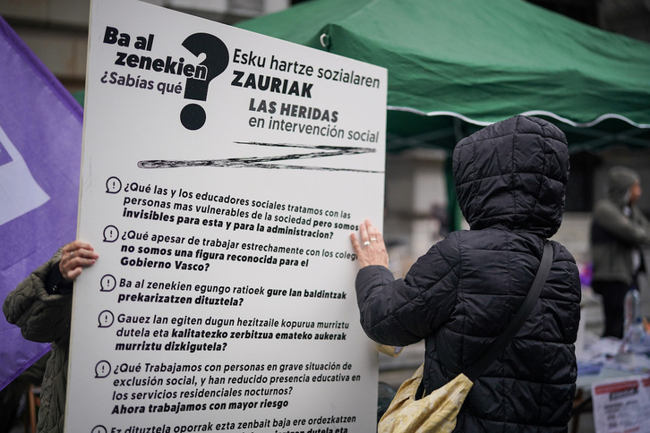 Ayuno dentro de la lucha de Intervención Social en Bizkaia.