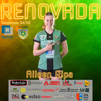 Aileen Ripa, renovada pese a sus lesiones de rodilla.