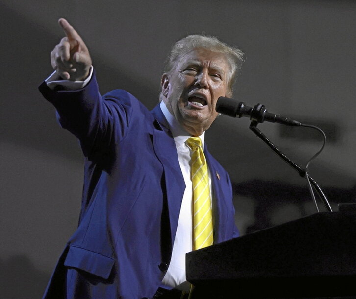 Trump, durante el acto en Phoenix.