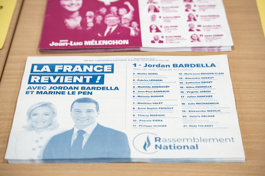 Le Penen alderdiko boto-papera, Baionako hautesleku batean. 