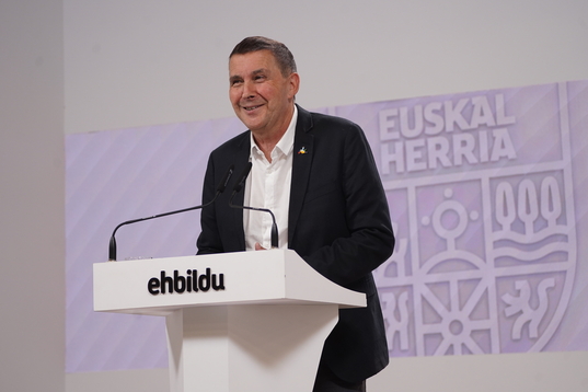 Arnaldo Otegi ha comparecido esta mañana para valorar el resultado electoral.