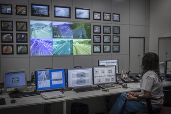 Zona de control de tuneles, peajes y zonas de la A8.