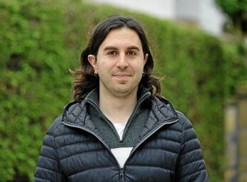 Aritz Pardina, elkarrizketarako ateratako argazkietan.