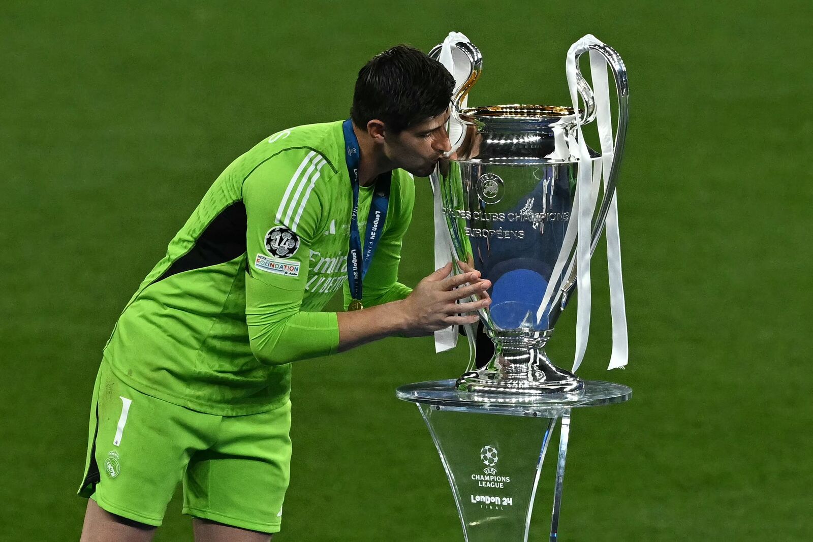 Courtois jugó y ganó la final de la Champions, pero no estará en la Eurocopa. (Ben STANSALL / AFP) Courtois jugó y ganó la final de la Champions, pero no estará en la Eurocopa. (Ben STANSALL / AFP)