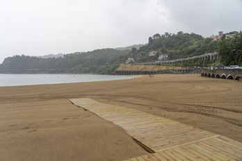 Getariako hondartza, asteazken honetan.