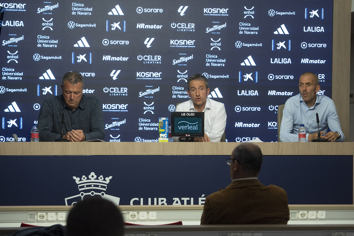 Vergara, Alcalde y Puñal, durante la presentación de la cuarta fase del Método Tajonar.