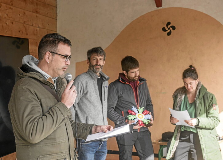 Iragan den martxoan Beskoitzeko ikastolan egindako «Non eta Mugan» ekitaldia.