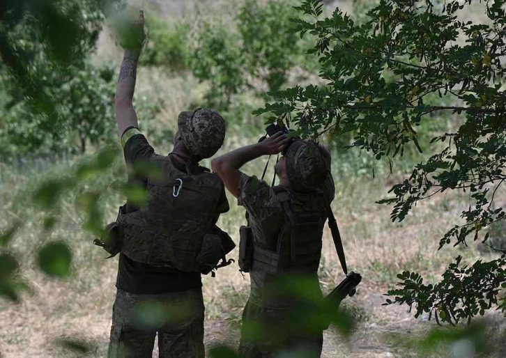Soldados ucranianos en el Donetsk, en imagen de archivo.