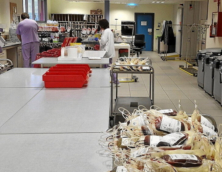 Transfusio eta Giza Ehunen Zentroaren lantokia.