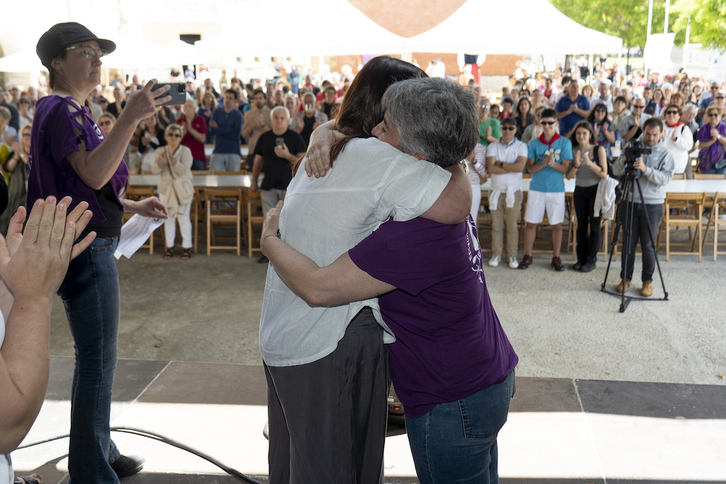Etxauriko alkatea babestu dute larunbat honetako elkarretaratze jendetsuan.