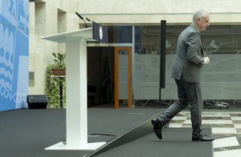 Urkullu, en el acto celebrado ayer tarde en Lehendakaritza. 