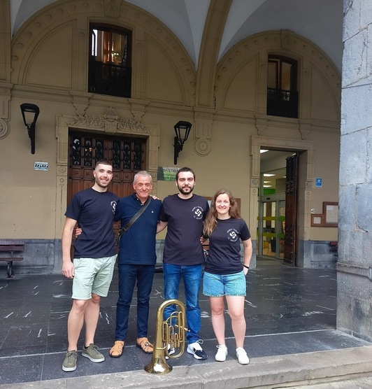Imanol Iribarren, Joxe Ramon Berrondo, Igor del Rio eta Lara Mitxelena.