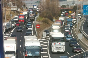 Autopista A-8, a la altura de Barakaldo.