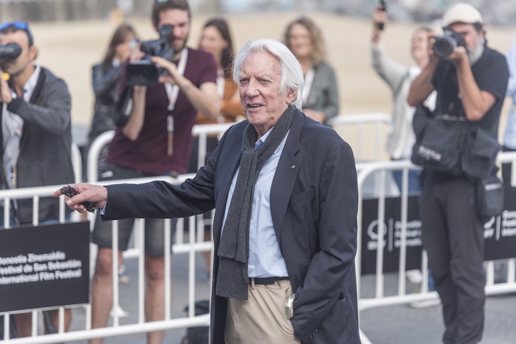 Donald Sutherland, en el Festival de Donostia en el año 2019.