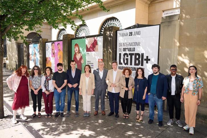 Presentación de la campaña ‘Orgullo de diversidad’ del Ejecutivo navarro con motivo del 28J.