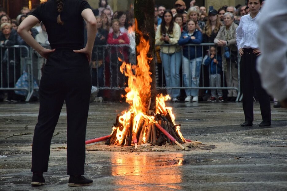 Donostian piztutako sua.