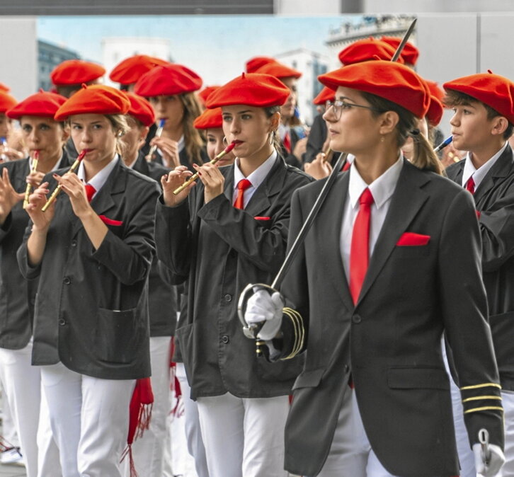 El Alarde mixto de Irun, en 2023.