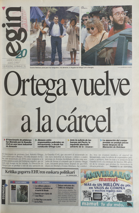 «Egin»-en lehen orrialde polemikoa