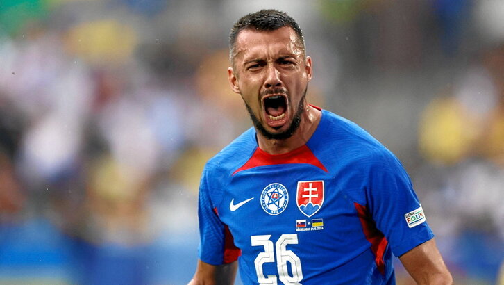 Ivan Schranz, con dos goles en esta Eurocopa, es el principal baluarte ofensivo de Eslovaquia.