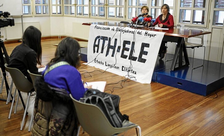 Bizkaiko Etxeko Langileen Elkartearen agerraldi baten artxiboko irudia.