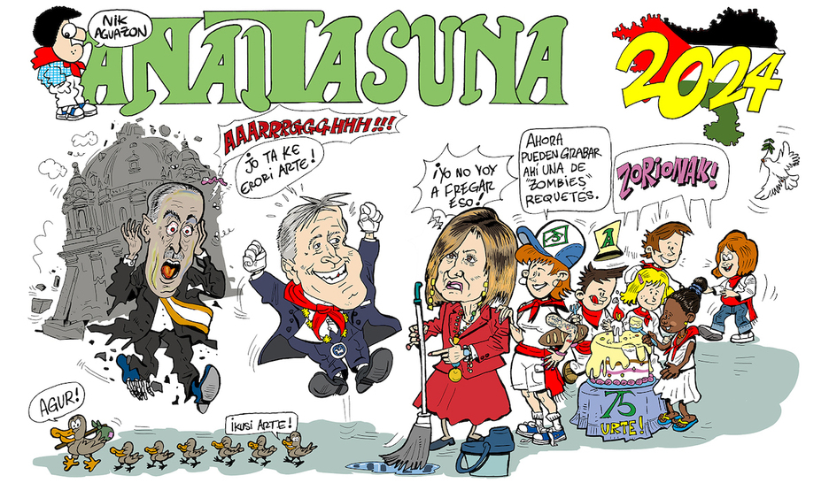 Los 75 años de la peña, los famosos patitos de la piscina, Asiron e Ibarrola, protagonistas en Anaitasuna. Los 75 años de la peña, los famosos patitos de la piscina, Asiron e Ibarrola, protagonistas en Anaitasuna.