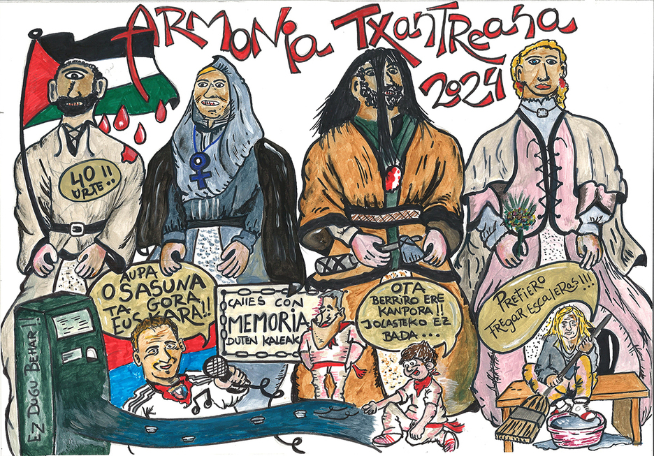 Los 40 años de los gigantes del barrio, Arrasate, las calles con memoria de Asiron y la zona azul comparten espacio con Ibarrola en Armonía Txantreana. Los 40 años de los gigantes del barrio, Arrasate, las calles con memoria de Asiron y la zona azul comparten espacio con Ibarrola en Armonía Txantreana.
