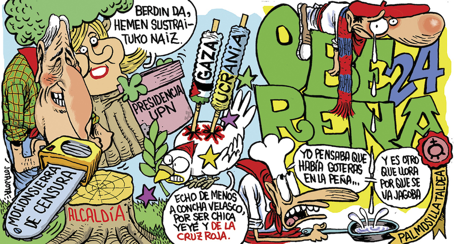 El lamento por la marcha de Arrasate, la moción de censura en Iruñea y Gaza y Ucrania en Oberena. El lamento por la marcha de Arrasate, la moción de censura en Iruñea y Gaza y Ucrania en Oberena.