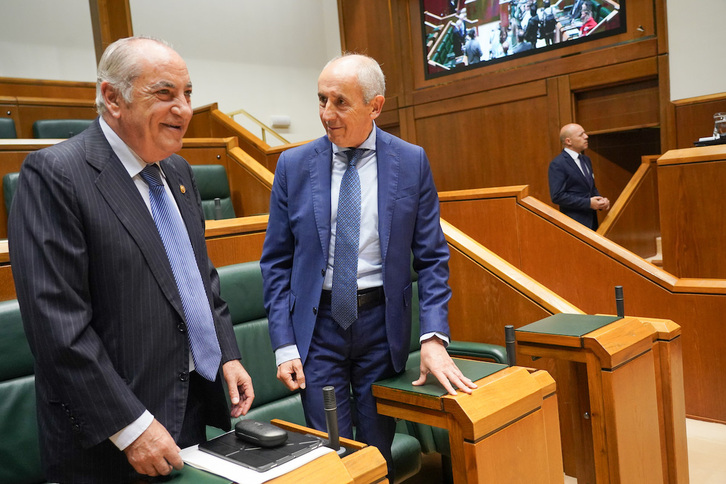 Erkoreka en el pleno del pasado jueves en el Parlamento de Gasteiz.
