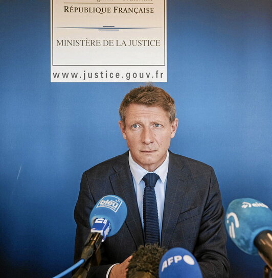 El procurador  Jerôme Bourrier, en una comparecencia anterior en el Tribunal de Baiona.