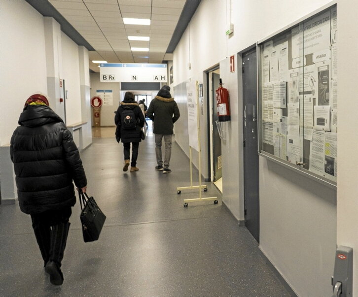 Interior de un centro sanitario en Nafarroa.
