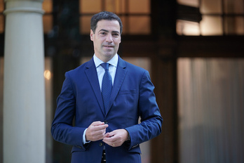 El lehendakari, Imanol Pradales, el día de la toma de posesión de sus consejeros y consejeras.