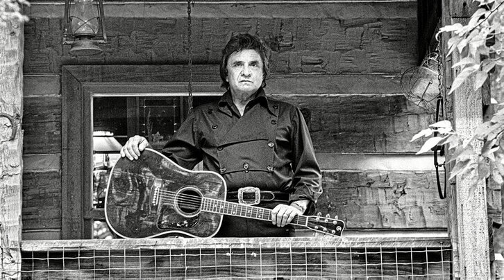 Imagen de Johnny Cash que ilustra la portada del disco.
