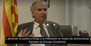 El juez Aguirre, en una entrevista a un canal alemán.