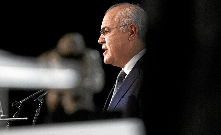 El juez Llarena en un acto de la Fundación ultraderechista Villacisneros.