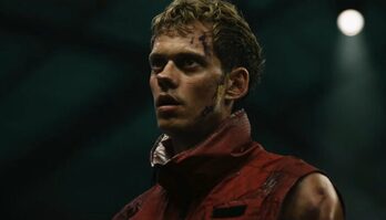 El personaje de Bill Skarsgård después de una pelea