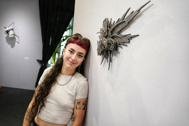 Erakusketa abuztuaren 30ra arte egongo da ikusgai Bizkaiko Baztar Nagusietako Erakusketa Aretoan.