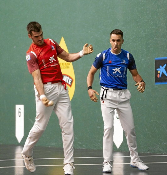 Ezkurdia y Zabala, ayer en el Labrit.