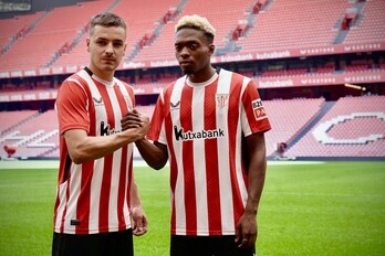 Dajló y Gorosabel han sido presentados esta mañana a los aficionados en Lezama.