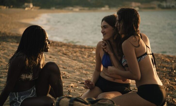 Escena en una playa de Córcega.