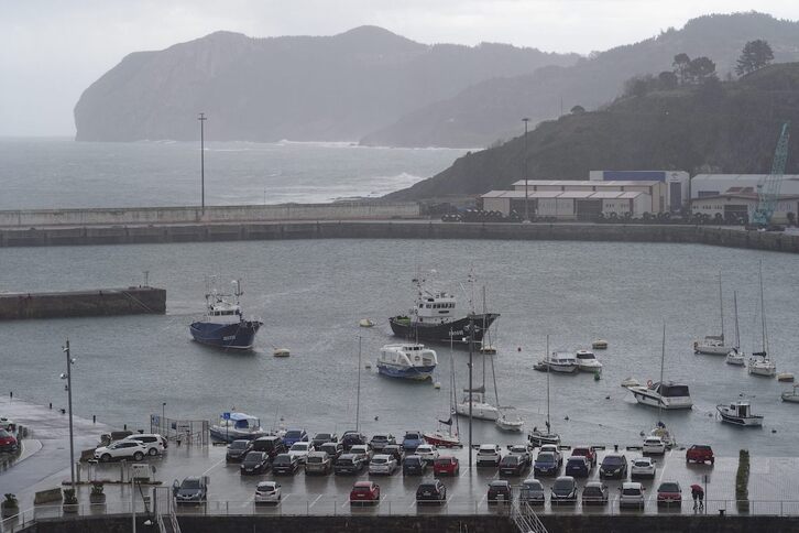 Puerto de Bermeo, al que fueron trasladados los rescatados.