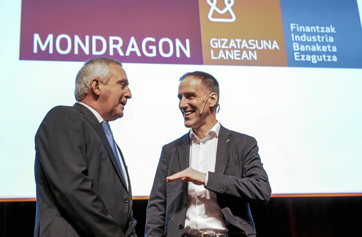 Iñigo Ucinek (ezkerrean) erretiroa hartuko du eta Pello Rodriguez (eskuinean) izango da Mondragoneko presidente berria.