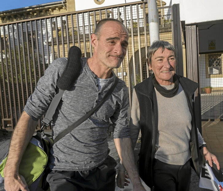 Atristain, cuando salió de la cárcel de Martutene tras la decisión de Estrasburgo.